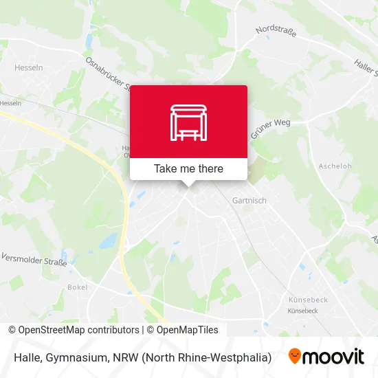 Halle, Gymnasium map