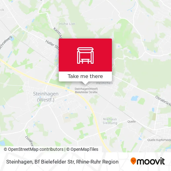 Карта Steinhagen, Bf Bielefelder Str