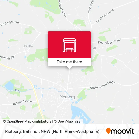 Rietberg, Bahnhof map