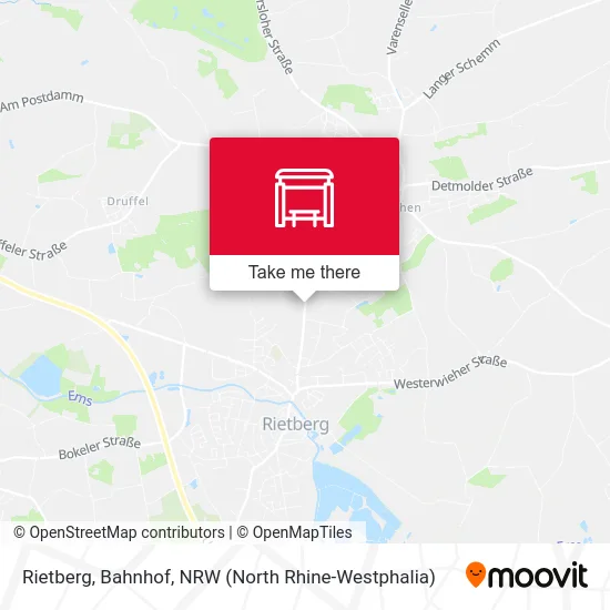 Rietberg, Bahnhof map