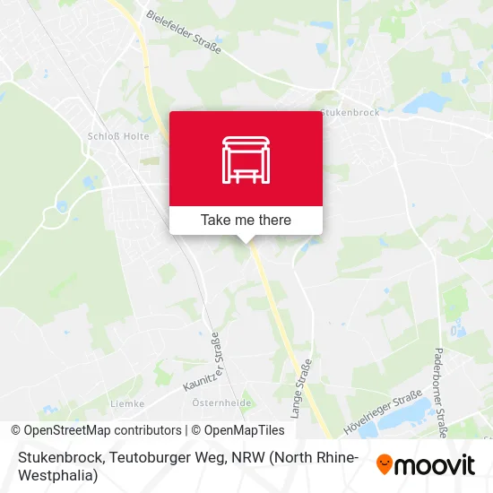 Stukenbrock, Teutoburger Weg map