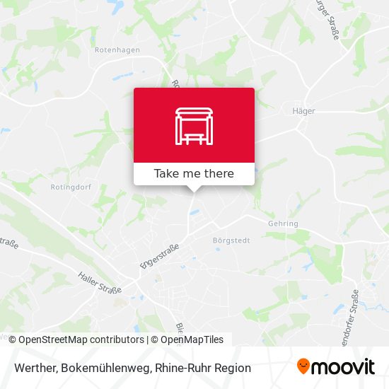 Werther, Bokemühlenweg map