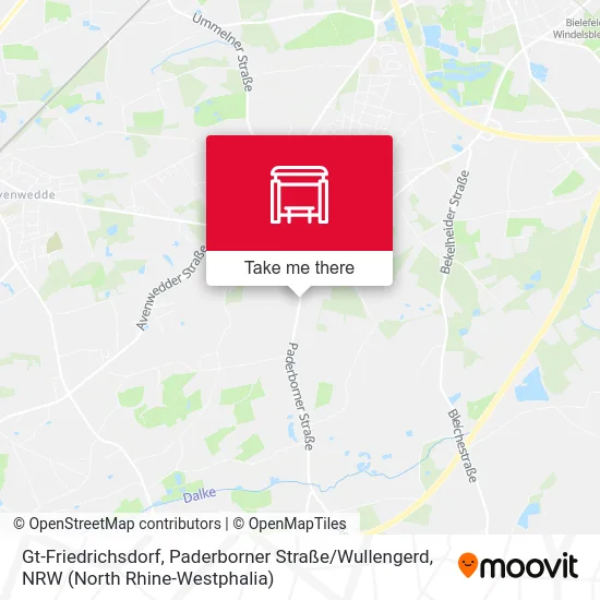 Карта Gt-Friedrichsdorf, Paderborner Straße / Wullengerd