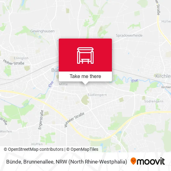 Карта Bünde, Brunnenallee