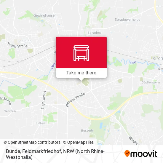 Карта Bünde, Feldmarkfriedhof