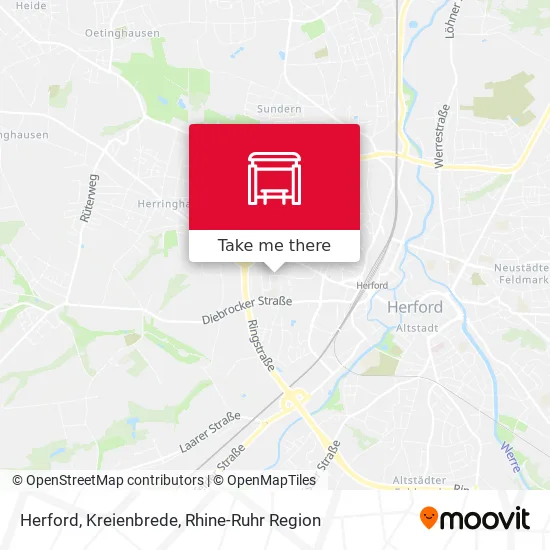 Карта Herford, Kreienbrede