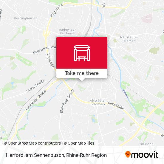 Herford, am Sennenbusch map