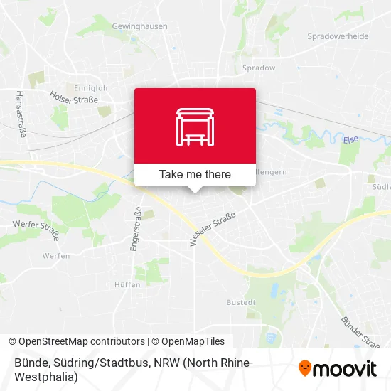 Карта Bünde, Südring/Stadtbus