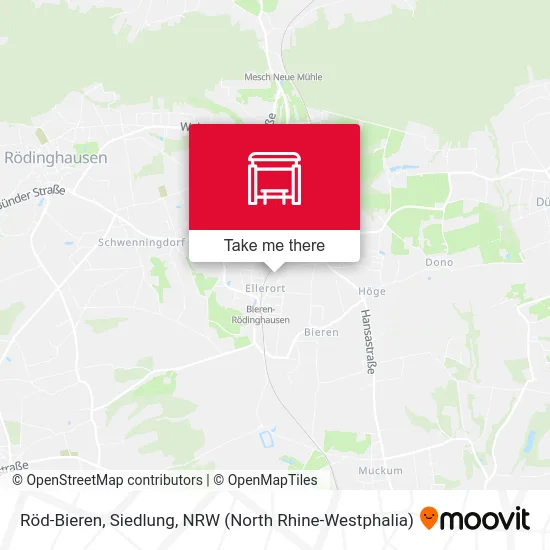 Карта Röd-Bieren, Siedlung