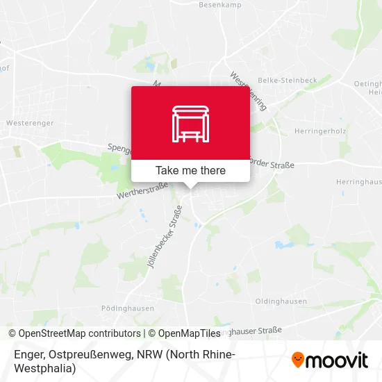 Enger, Ostpreußenweg map