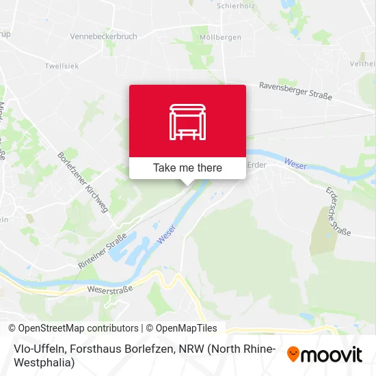 Vlo-Uffeln, Forsthaus Borlefzen map