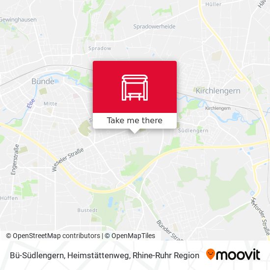 Bü-Südlengern, Heimstättenweg map
