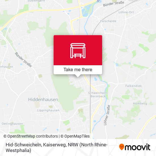 Hid-Schweicheln, Kaiserweg map