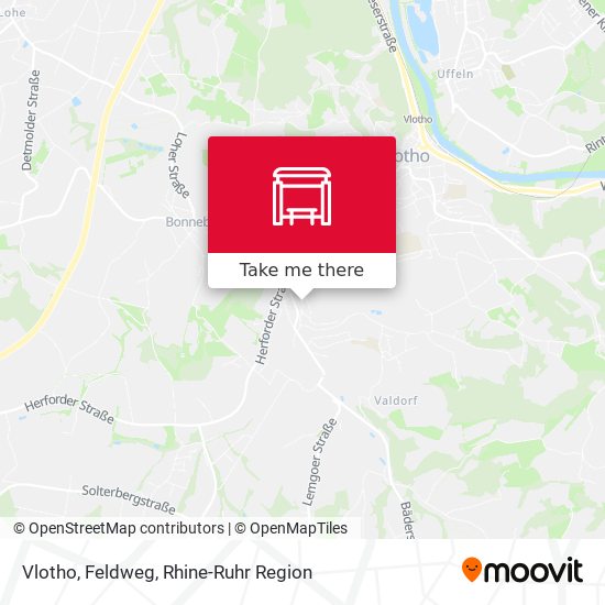 Карта Vlotho, Feldweg