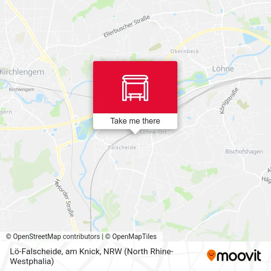 Карта Lö-Falscheide, am Knick