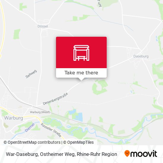 War-Daseburg, Ostheimer Weg map