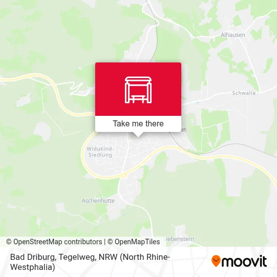 Bad Driburg, Tegelweg map