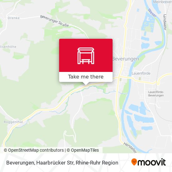 Beverungen, Haarbrücker Str map