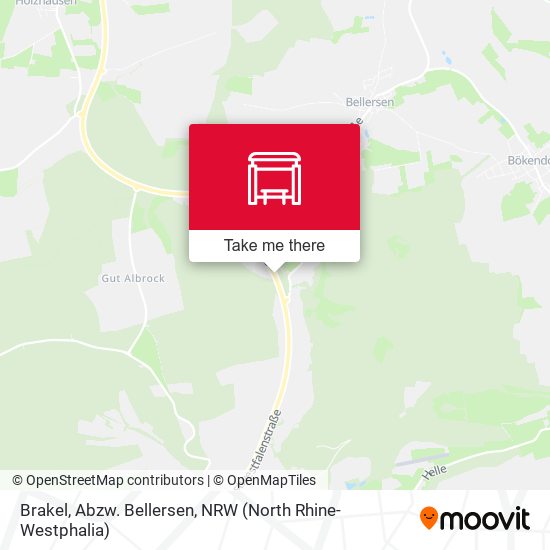 Brakel, Abzw. Bellersen map
