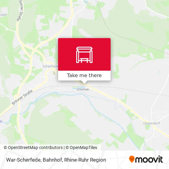 Карта War-Scherfede, Bahnhof