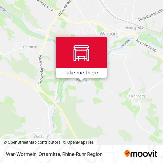 Карта War-Wormeln, Ortsmitte