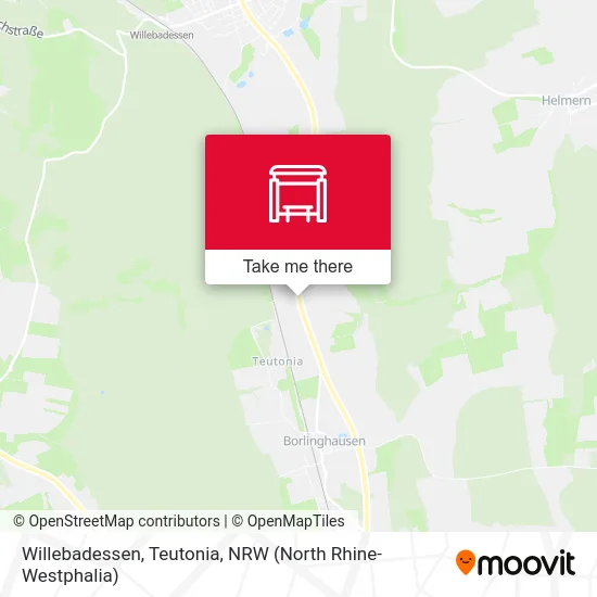 Willebadessen, Teutonia map