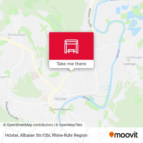 Höxter, Albaxer Str/Obi map