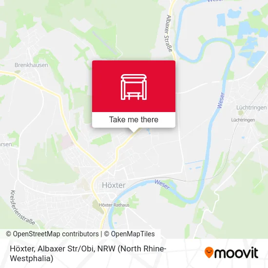 Höxter, Albaxer Str/Obi map