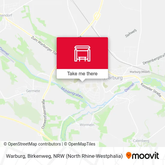 Warburg, Birkenweg map