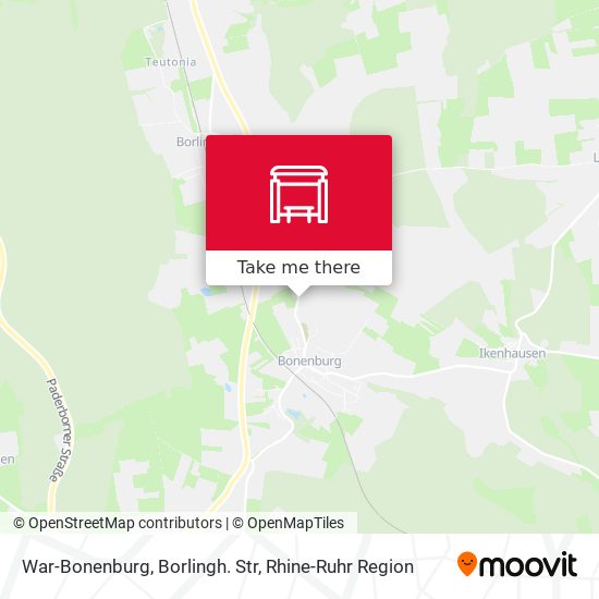 War-Bonenburg, Borlingh. Str map