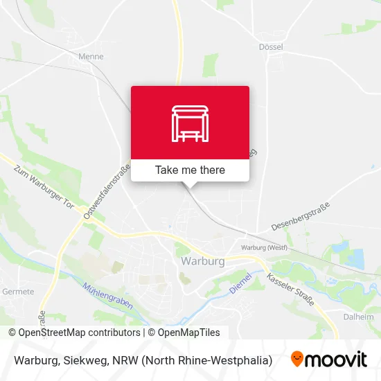 Warburg, Siekweg map