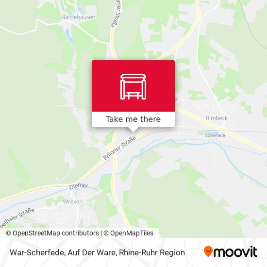 War-Scherfede, Auf Der Ware map