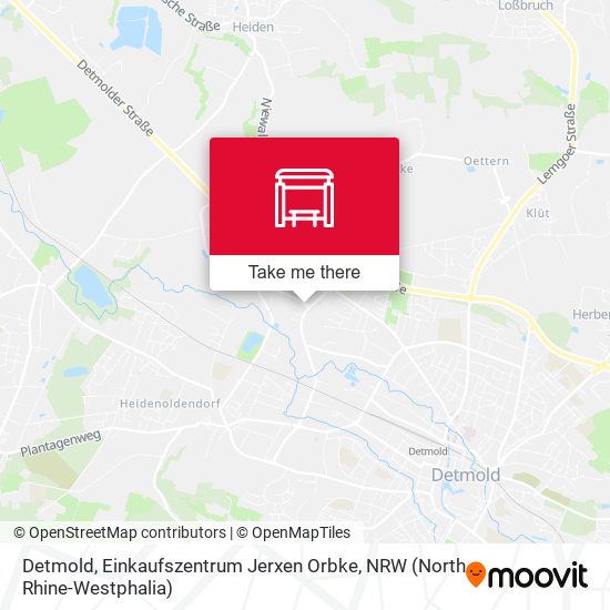 Карта Detmold, Einkaufszentrum Jerxen Orbke