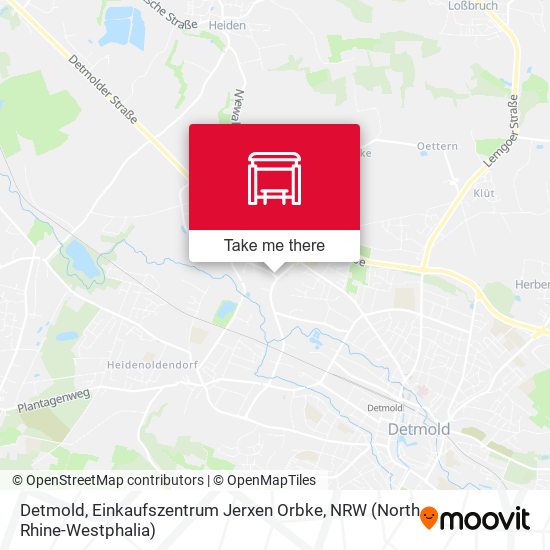 Карта Detmold, Einkaufszentrum Jerxen Orbke