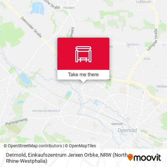 Карта Detmold, Einkaufszentrum Jerxen Orbke