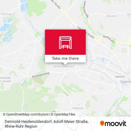 Карта Detmold-Heidenoldendorf, Adolf-Meier-Straße