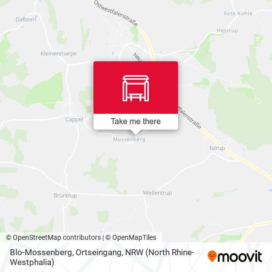 Blo-Mossenberg, Ortseingang map