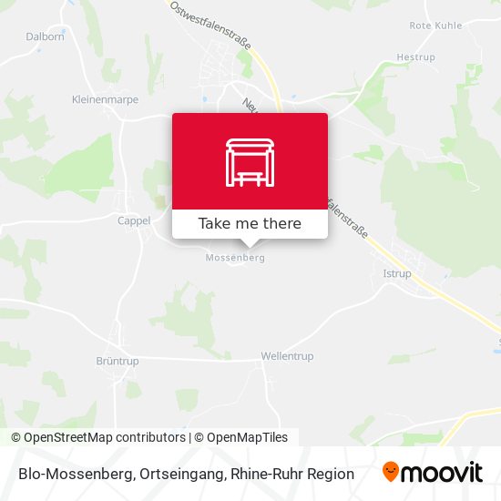 Карта Blo-Mossenberg, Ortseingang