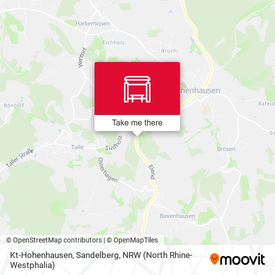 Kt-Hohenhausen, Sandelberg map