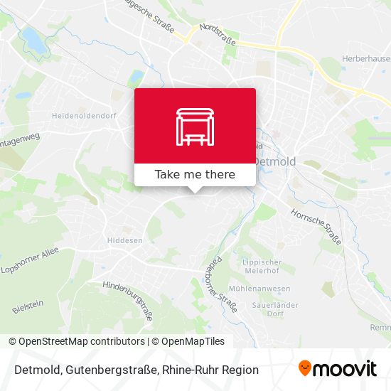 Detmold, Gutenbergstraße map