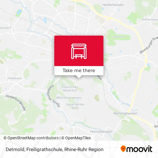 Detmold, Freiligrathschule map