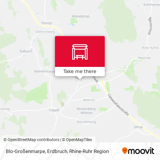 Карта Blo-Großenmarpe, Erdbruch