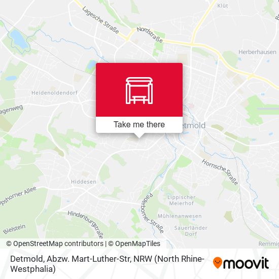Detmold, Abzw. Mart-Luther-Str map