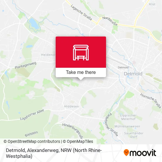 Карта Detmold, Alexanderweg