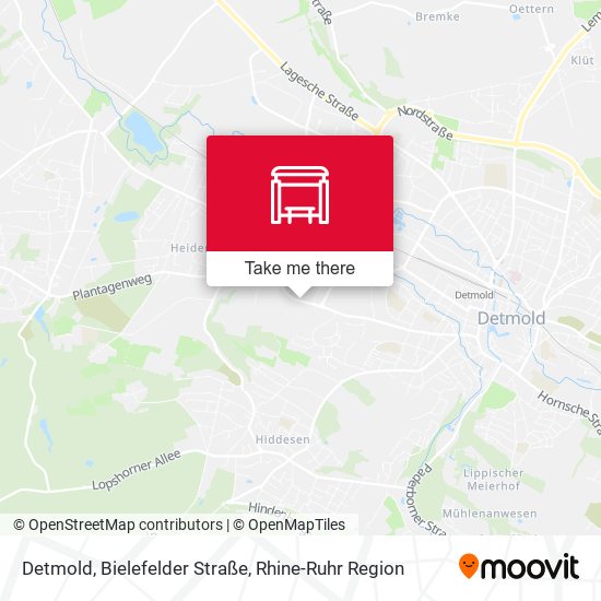 Detmold, Bielefelder Straße map