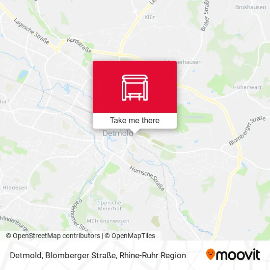 Карта Detmold, Blomberger Straße
