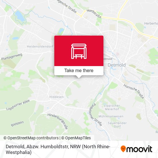 Detmold, Abzw. Humboldtstr map