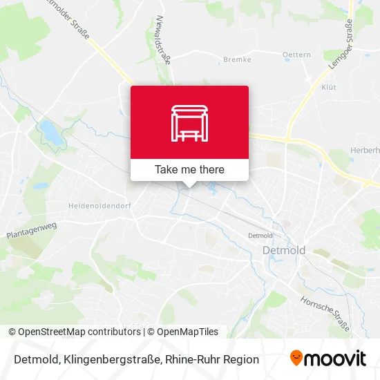 Карта Detmold, Klingenbergstraße