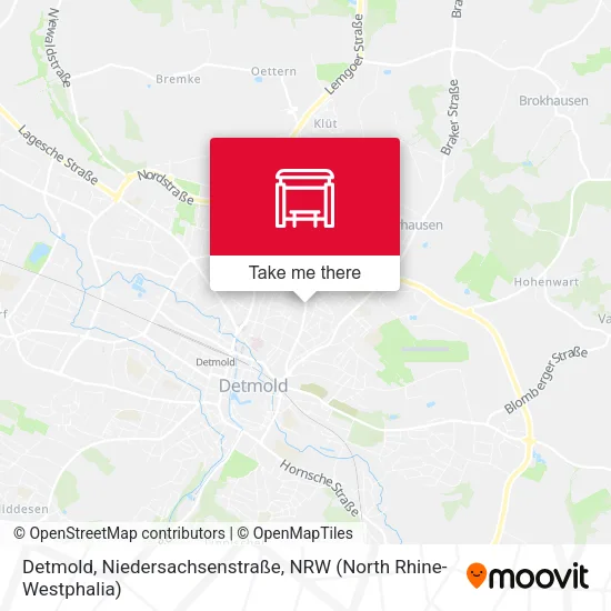 Карта Detmold, Niedersachsenstraße