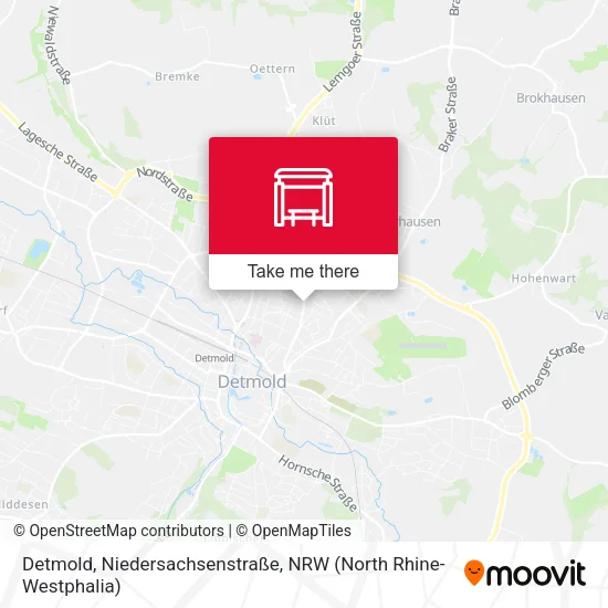 Карта Detmold, Niedersachsenstraße